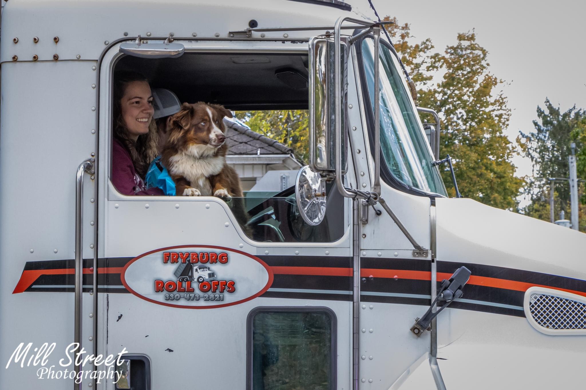 Fryburg Roll Offs team truck in Millersburg OH